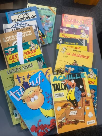 null [Bandes-dessinées]. Un lot de 14 bandes-dessinées dont : Lucky-Luke, Titeuf,...