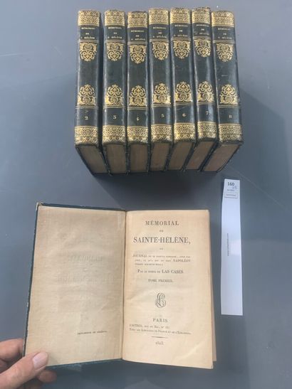 null LAS CASES. Mémorial de Saint-Hélène. 8 volumes (complet). demi-reliures en cuir...