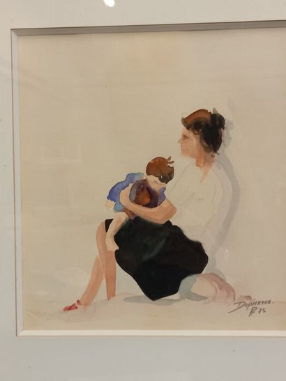 null Philippe DUPIERREUX (1944)

Femme et enfant 

Aquarelle sur papier

Signé en...
