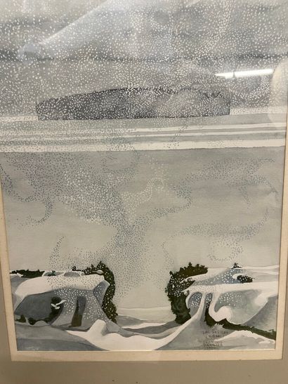 null François BARBIER

Vue du Québec sous la neige

Gouache et aquarelle sur papier

41...