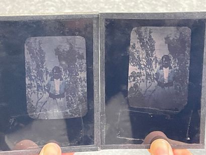 null Deux plaques autochromes, 

12 x 9 cm