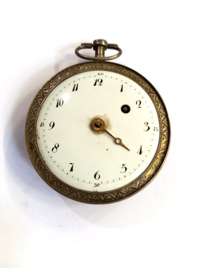 null Montre en argent vers 1820 (accident boitier en bon état