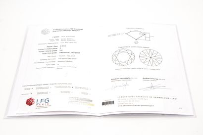  Diamant de 2,26 carats taille moderne accompagné de son certificat LFG n°385680...