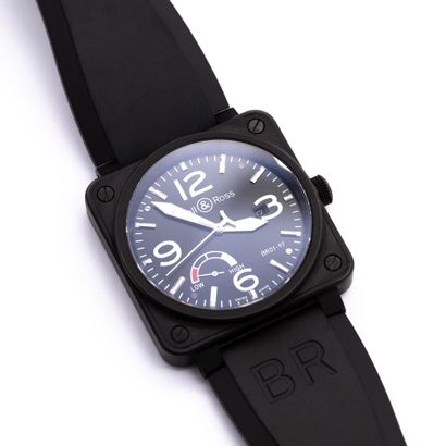 null BELL & ROSS. Montre bracelet BR01-97-5-00555 'aviation type military spec.'...