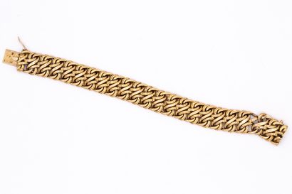 Bracelet en or jaune (750) 18K maille américaine...
