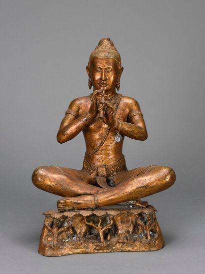 null ASIE DU SUD EST, Bouddha en bronze doré

20ème siècle

36 x 25 cm