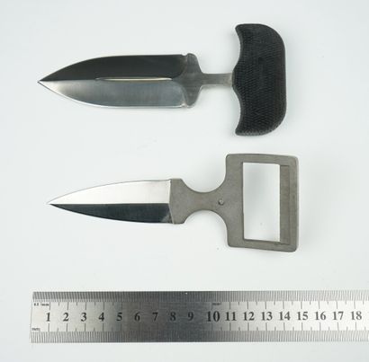 null Deux couteaux de type push dagger.



Un de marque bowen knife, entièrement...