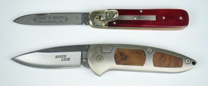 null Un lot de deux couteaux BUKER : 



Un couteau de modèle Tree brand classic,...