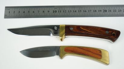 null Un lot de deux couteaux droits



Couteau droit avec marque gravée sanglier...