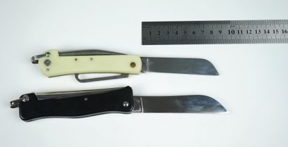 null Un lot de deux couteaux de marin :



Un couteau pliant WICHARD, avec une lame...