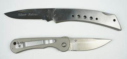 null Un lot de 3 couteaux pliants entièrement en acier : 



Un couteau Silver Falcon,...