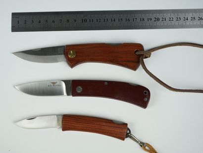 null Un lot de 3 couteaux avec un système à pompe : 



Un couteau de marque EKA...