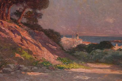  Joseph PERRACHON (1883-1969) 
Paysage de Méditerranée 
Huile sur toile 
73 x 92...