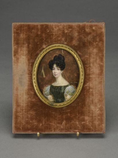 François MEURET(1800-1887) 
Portrait de femme...