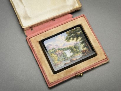 null Ecole romaine vers 1820

Tableau en micro-mosaïque : paysage

Dans écrin en...