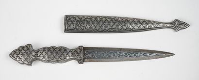 null HANCER, dague et son fourreau pour le marché ottoman, lame en acier fabriquée...