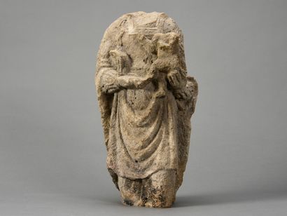 Vierge à l'Enfant 
Pierre calcaire 
XIV-XVème...