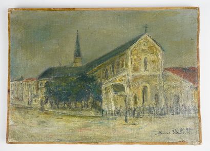  Maurice UTRILLO (1883-1955) 
Vue de Notre Dame de Clignancourt 
Huile sur toile...