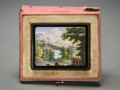 null Ecole romaine vers 1820

Tableau en micro-mosaïque : paysage

Dans écrin en...