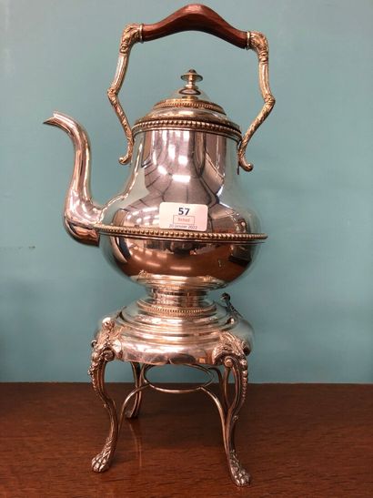 null Fontaine à thé et service à thé et café en métal argenté 

H : 42 cm