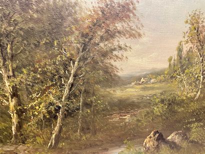  ROLLET 
Paire de paysages 
huiles sur toile 
44 x 52 cm