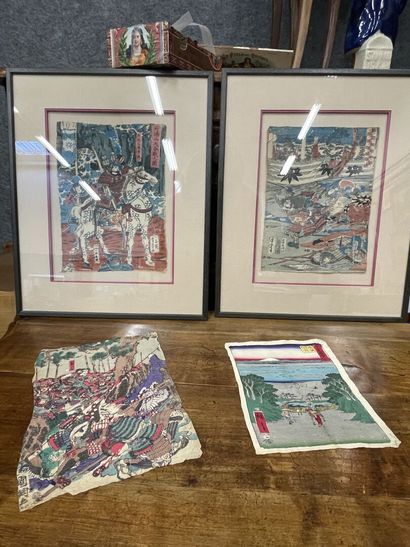 null Lot d'estampes japonaises dont deux encadrées

20 x 26 cm