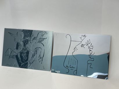null Deux plaques sérigraphiées dont une dans l'esprit de Cocteau

24 x 33 cm