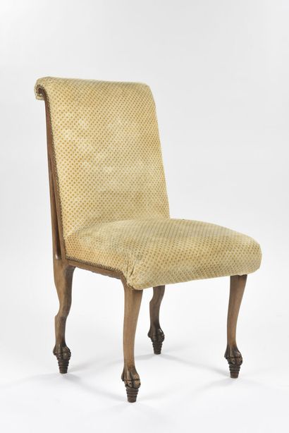 null In the spirit of Marc DU PLANTIER

Suite of four chairs with flat back slightly...