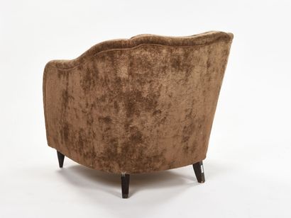 null ITALIAN WORK In the spirit of Gio PONTI 

Pair of basket armchairs resting on...