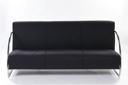 null NETHERTON 

Sofa four seats with chromed tubular structure with armrests forming...