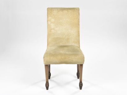 null In the spirit of Marc DU PLANTIER

Suite of four chairs with flat back slightly...