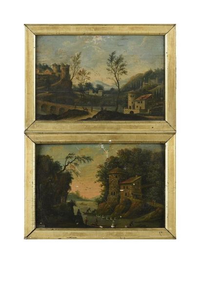 null Ecole française vers 1800

Deux paysages

Huile sur panneau 

20 x 29 cm