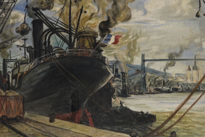 null Pierre LE TRIVIDIC (1898-1960)

Le port de Rouen 

Huile sur toile

non signée

80...