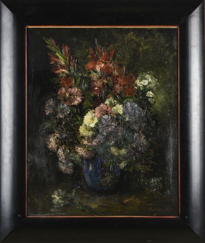 null Michel AARON

Bouquet de fleurs 

Huile sur toile

Signée et datée 1878 

75...