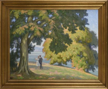 null Louis BOURGEOIS-BORGEX (1873-1959)

Vue du lac d' Evian

Huile sur toile

65...