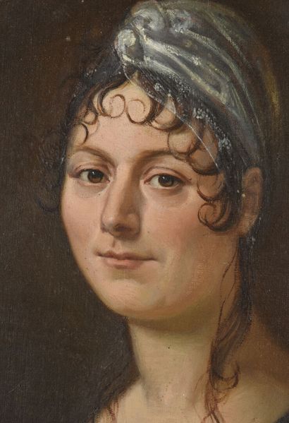 null Ecole française 19ème siècle

Portrait de femme 

Huile sur toile de forme ovale

67...