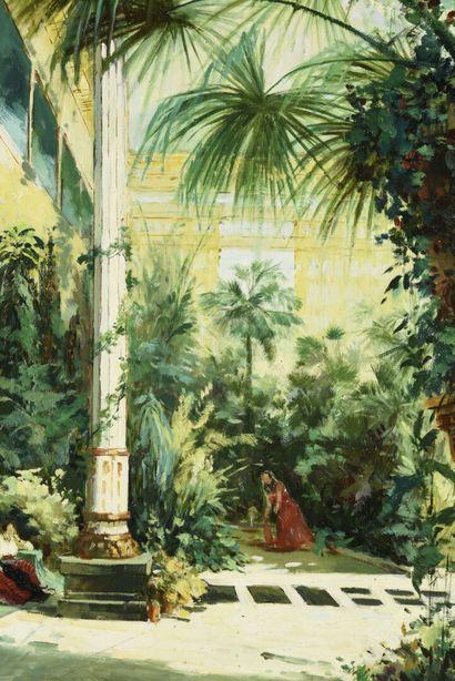null Carl BECHEN (1798 - 1840) D'après

La palmeraie

Huile sur toile

89 x 58 cm

Signé...