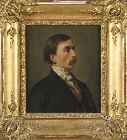 null Ecole française du 19ème siècle

Portrait d'homme de profil

Huile sur toile

Signé

25...