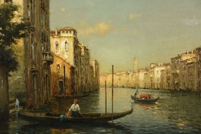 null Antoine BOUVARD (1870-1955) 

Vue de Venise

Huile sur toile

Signée en bas...
