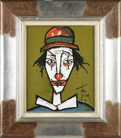 null Yan COOK 

Le clown blanc

Huile sur toile 

41 x 33 cm

Signée en bas à dr...