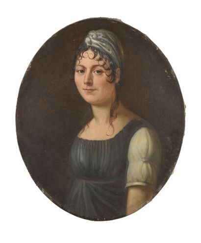 null Ecole française 19ème siècle

Portrait de femme 

Huile sur toile de forme ovale

67...