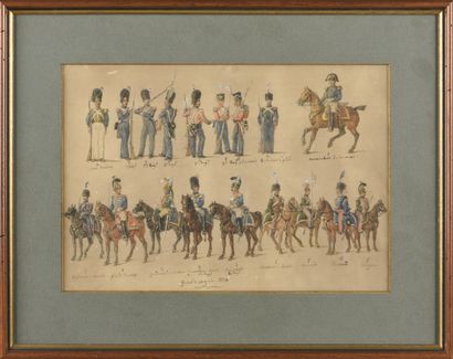 null Ecole française du 19ème siècle

Garde royale 1830 , Uniformes des divers régiments...