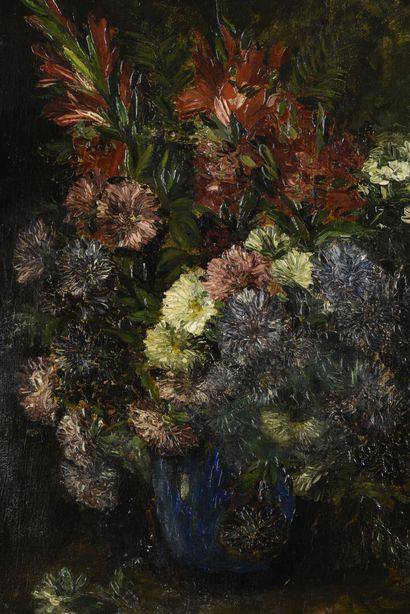 null Michel AARON

Bouquet de fleurs 

Huile sur toile

Signée et datée 1878 

75...