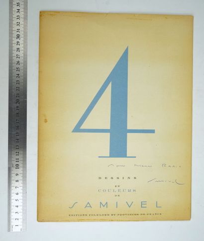 SAMIVEL : 4 dessins en couleurs de Samivel....
