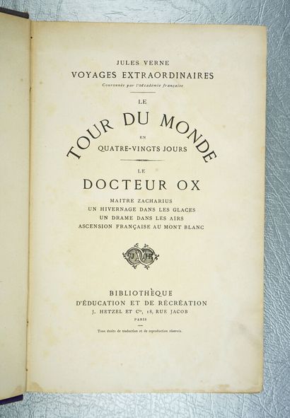 null VERNE (Jules) : Le Tour du monde en 80 jours - le Docteur Ox. Paris, Hetzel...