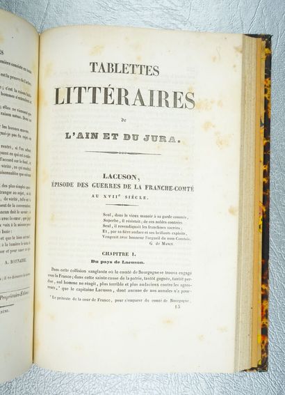 null Tablettes littéraires de l'Ain et du Jura. N°1 - première année. Nantua, Arène,...