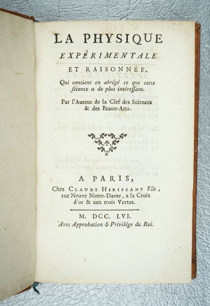 null [COCHET (Jean-Baptiste)] : La Physique expérimentale et raisonnée, qui contient...