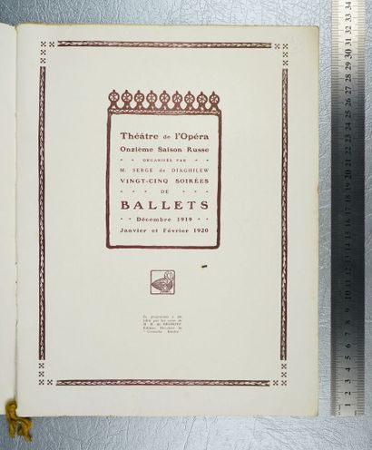 null [Pablo PICASSO, André DERAIN, et Léon BAKST] : Programme officiel des Ballets...