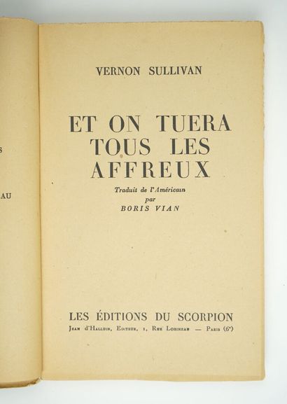 null [VIAN (Boris)]. SULLIVAN (Vernon, pseud) : J'irai cracher sur vos tombes, traduit...