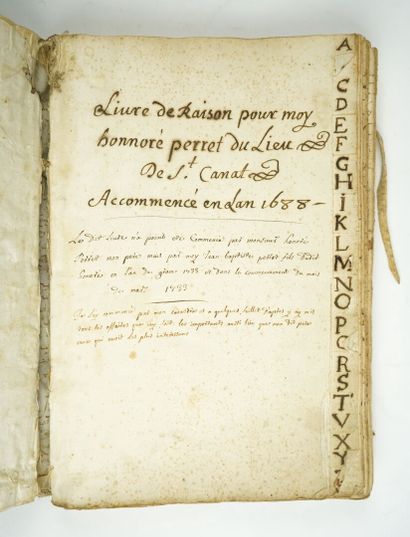 null [manuscrit][Luberon] Livre de raison de Jean-Baptiste PERRET, commencé en mars...